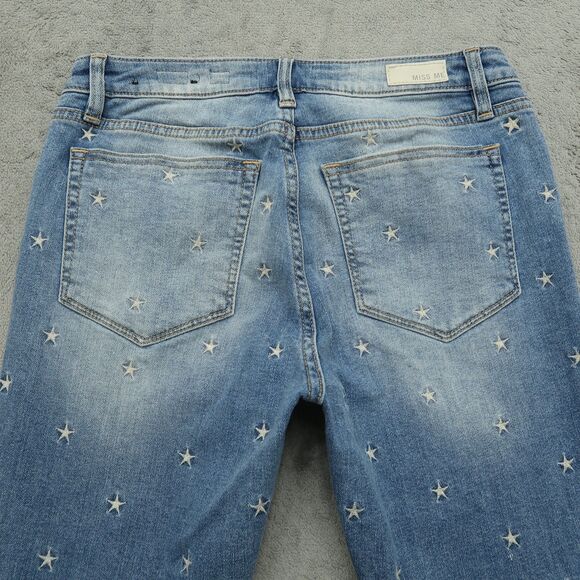 Miss Me Jeans Women's Size 28 Blue Mid-Rise Ankle Skinny 27" Inseam Distressed - Picture 15 of 16
